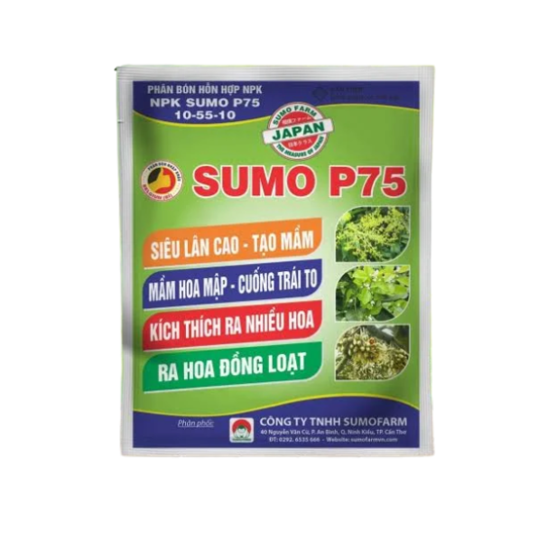 Sumo P75 SUMOFARM tạo mầm kích thích ra hoa ra hoa đồng loạt siêu lân cao loại 500 gram